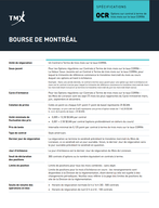 Caractéristiques des options sur contrat à terme de trois mois sur le taux CORRA